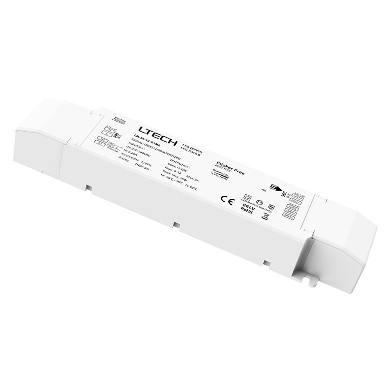 36W 12VDC DMX512 Constant Voltage Dimable LED Driver LM-36-12-G1M2